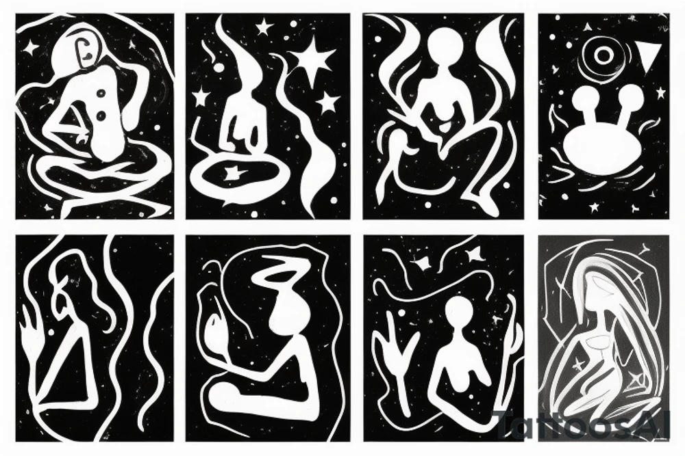 A humanoid cosmic entity has pieced themselves together and found beauty in the universe
calm waters and calm winds are here
I am home
small tattoo idea