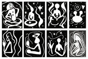 A humanoid cosmic entity has pieced themselves together and found beauty in the universe
calm waters and calm winds are here
I am home
small tattoo idea