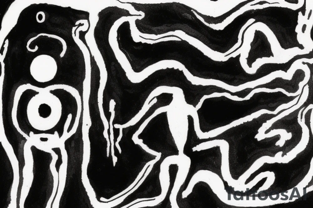 A humanoid cosmic entity has pieced themselves together and found beauty in the universe
calm waters and calm winds are here
I am home
small tattoo idea