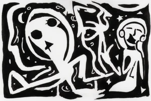 A humanoid cosmic entity has pieced themselves together and found beauty in the universe
calm waters and calm winds are here

left fore arm small tattoo idea
