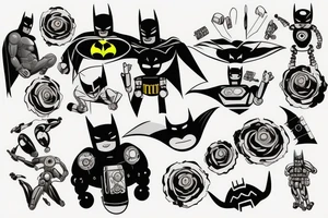 Robot batman tattoo idea