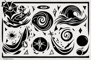 small forearm tattoo

calm waters and calm winds are here

A humanoid cosmic entity has pieced themselves together and found beauty in the universe tattoo idea