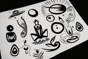 meditating with the universe tattoo idea