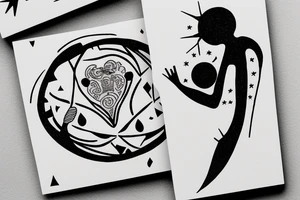 PLAY CARD SIZED
A human being connecting to the universe tattoo idea