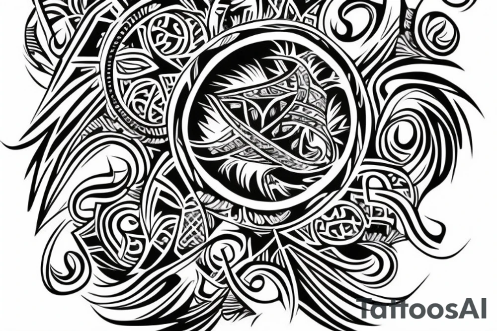 Russian neotribal tattoo idea