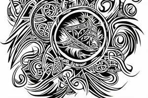 Russian neotribal tattoo idea