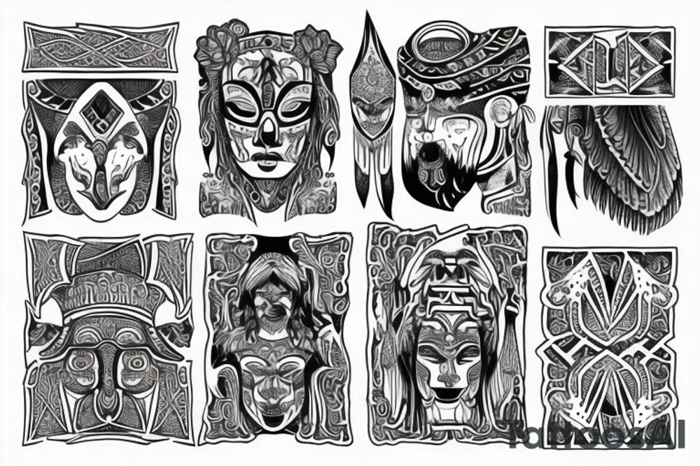 Russian neotribal tattoo idea