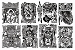 Russian neotribal tattoo idea