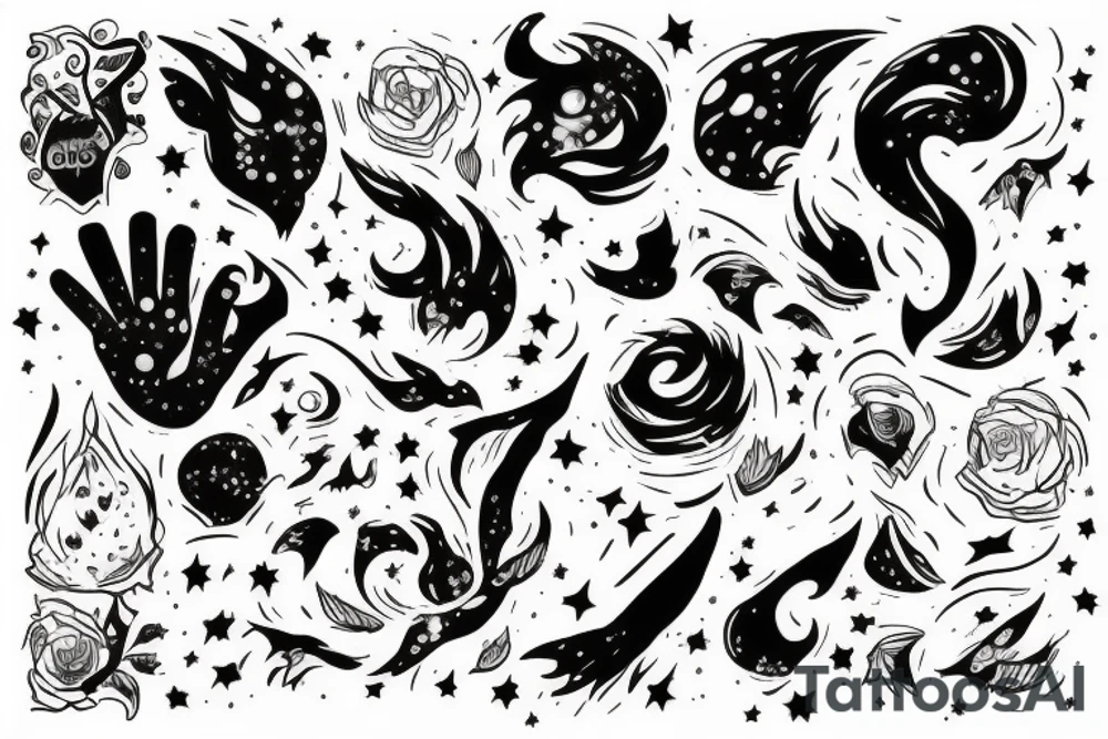 The starlight of the night that we saw together. Don’t forget that night tattoo idea