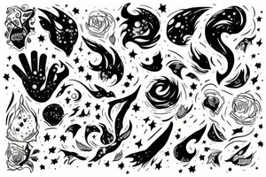 The starlight of the night that we saw together. Don’t forget that night tattoo idea