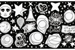 The starlight of the night that we saw together. Don’t forget that night tattoo idea