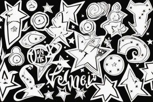 The starlight of the night that we saw together. Don’t forget that night tattoo idea
