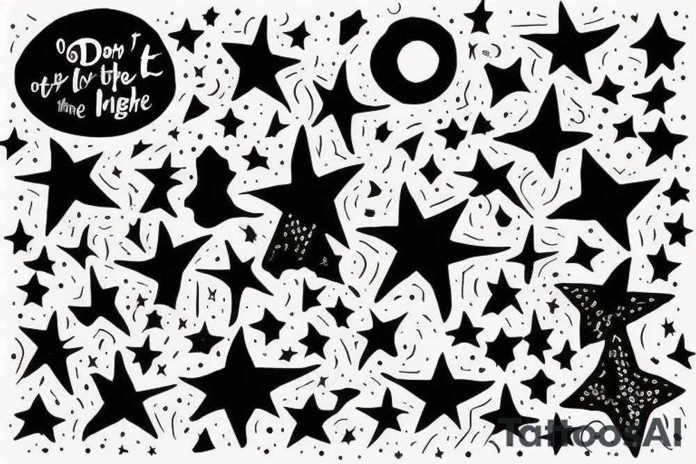 The starlight of the night that we saw together. Don’t forget that night tattoo idea