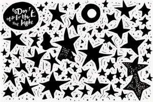 The starlight of the night that we saw together. Don’t forget that night tattoo idea