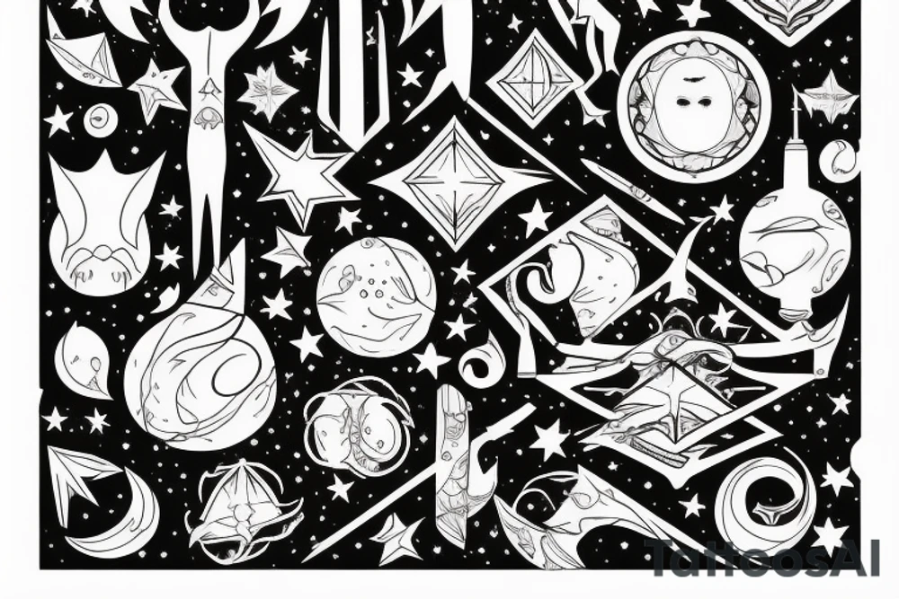 The starlight of the night that we saw together. Don’t forget that night tattoo idea