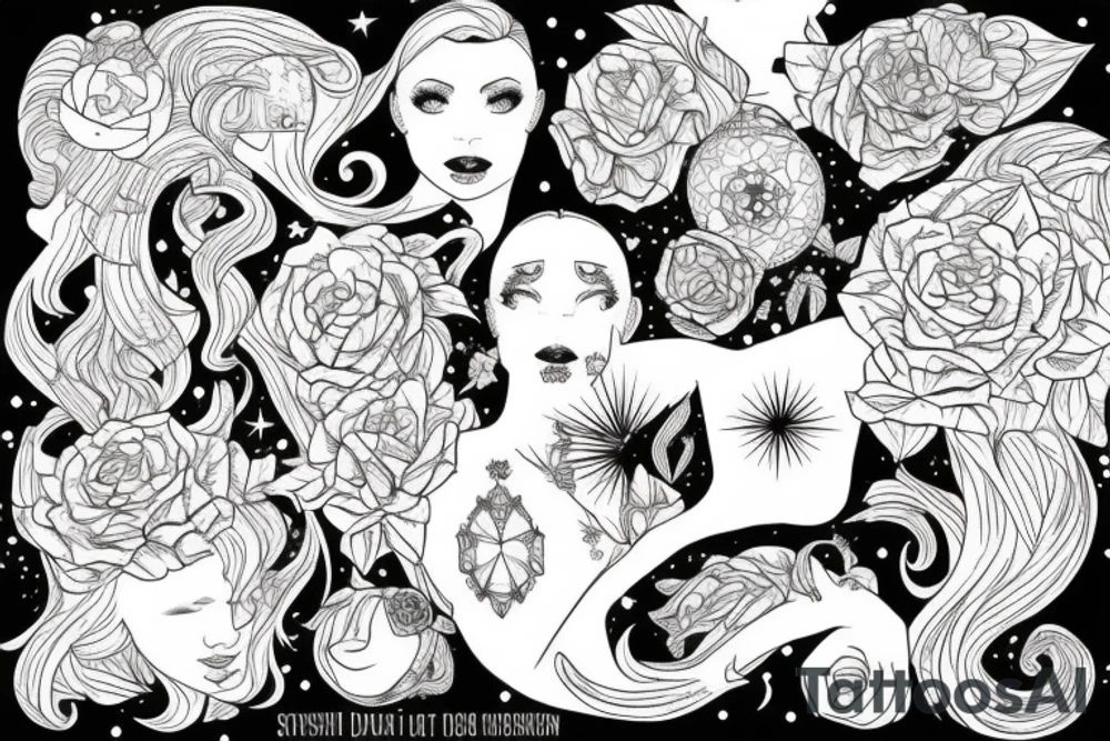The starlight of the night that we saw together. Don’t forget that night tattoo idea