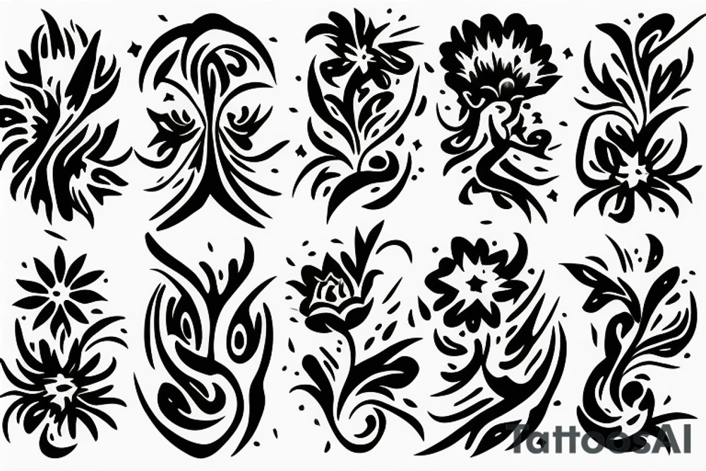 CARD SIZED
universal flower blossomed into a humanoid cosmic entity tattoo idea