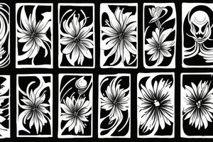 CARD SIZED 

universal flower blossomed into a humanoid cosmic entity tattoo idea