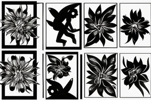 CARD SIZED 

universal flower blossomed into a humanoid cosmic entity tattoo idea