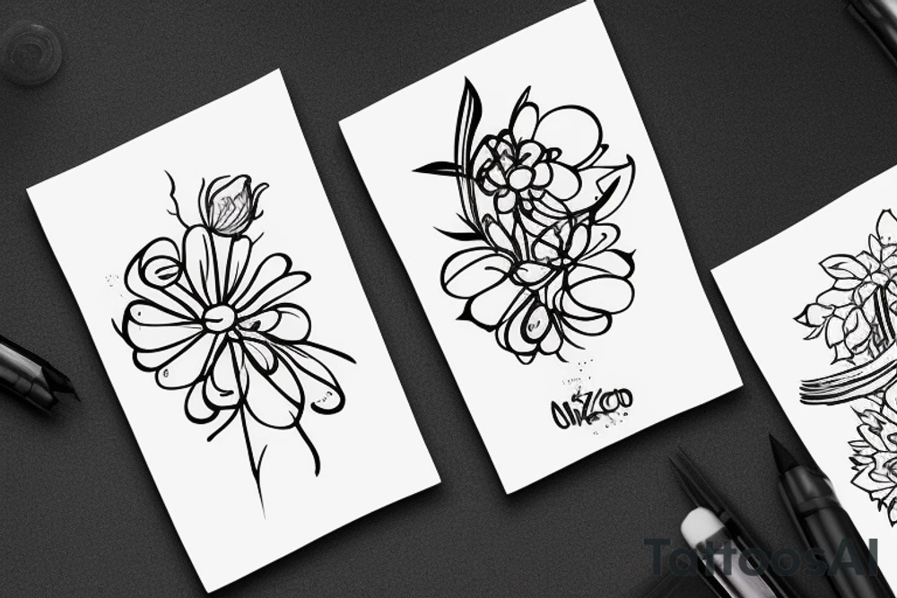 CARD SIZED 

universal flower blossoming into a humanoid cosmic entity tattoo idea