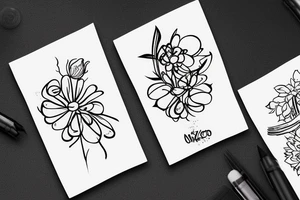 CARD SIZED 

universal flower blossoming into a humanoid cosmic entity tattoo idea