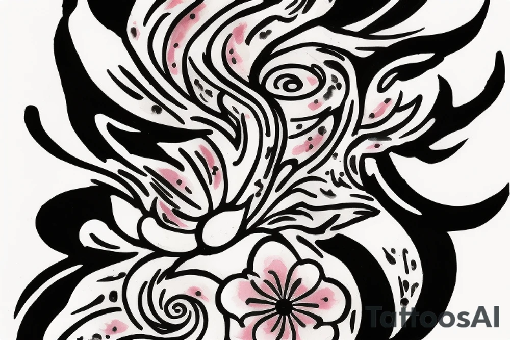 CARD SIZED 

universal flower blossoming into a humanoid cosmic entity tattoo idea