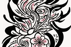 CARD SIZED 

universal flower blossoming into a humanoid cosmic entity tattoo idea