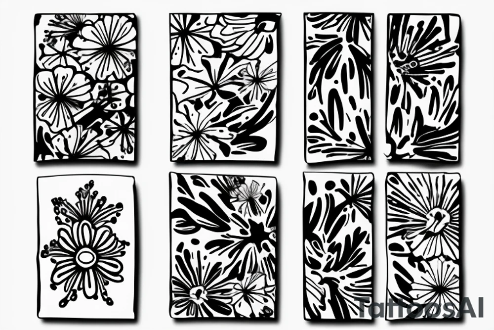 CARD SIZED
A flower finding itself through passion and disco tattoo idea