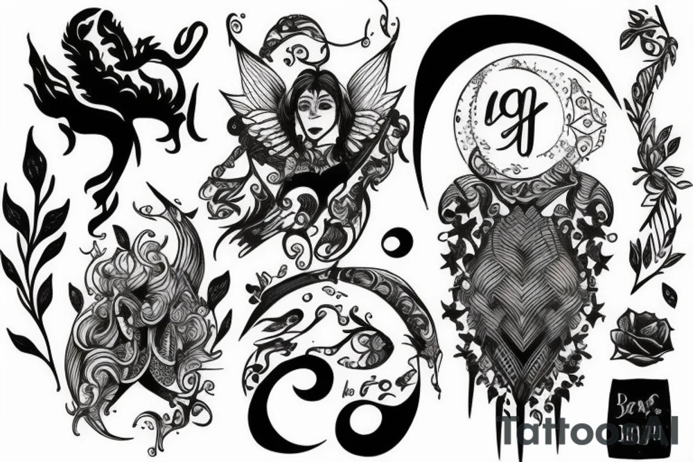 New moon and brave tattoo idea