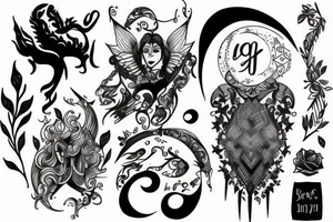 New moon and brave tattoo idea