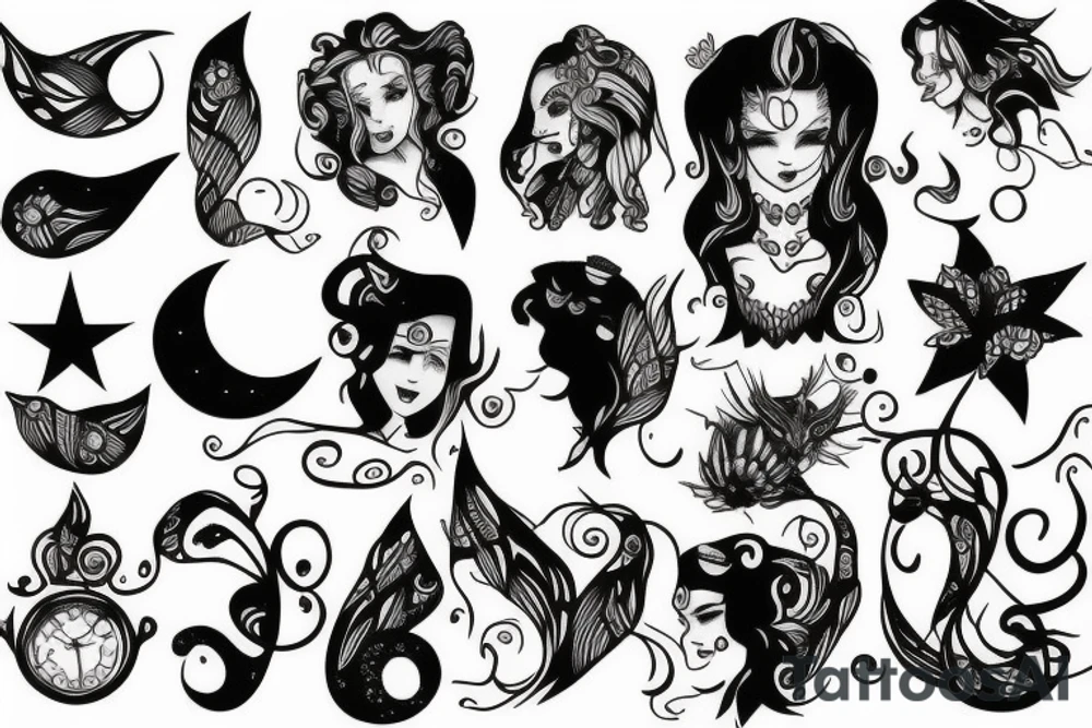 New moon and brave tattoo idea