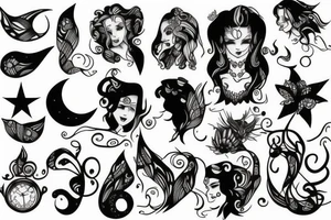 New moon and brave tattoo idea