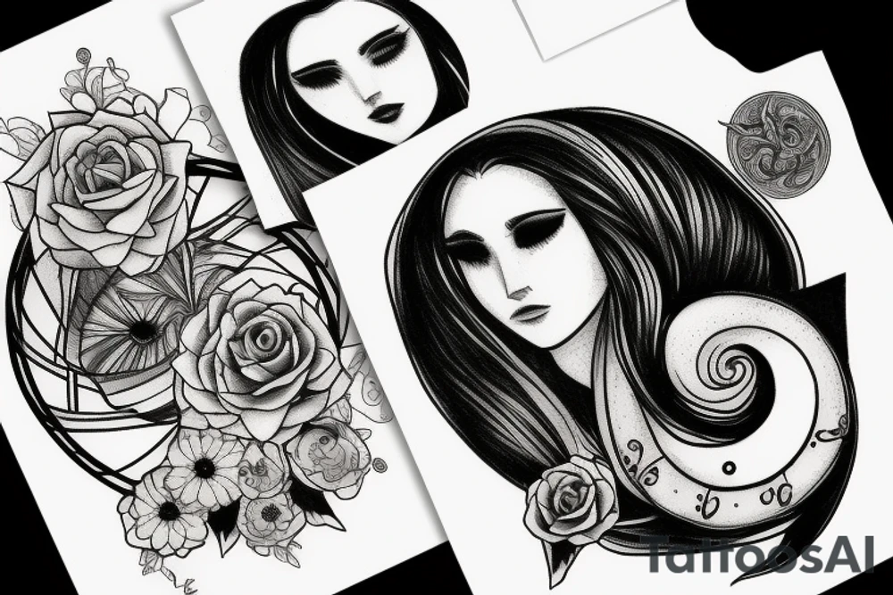 New moon tattoo idea