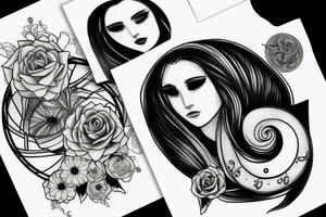 New moon tattoo idea