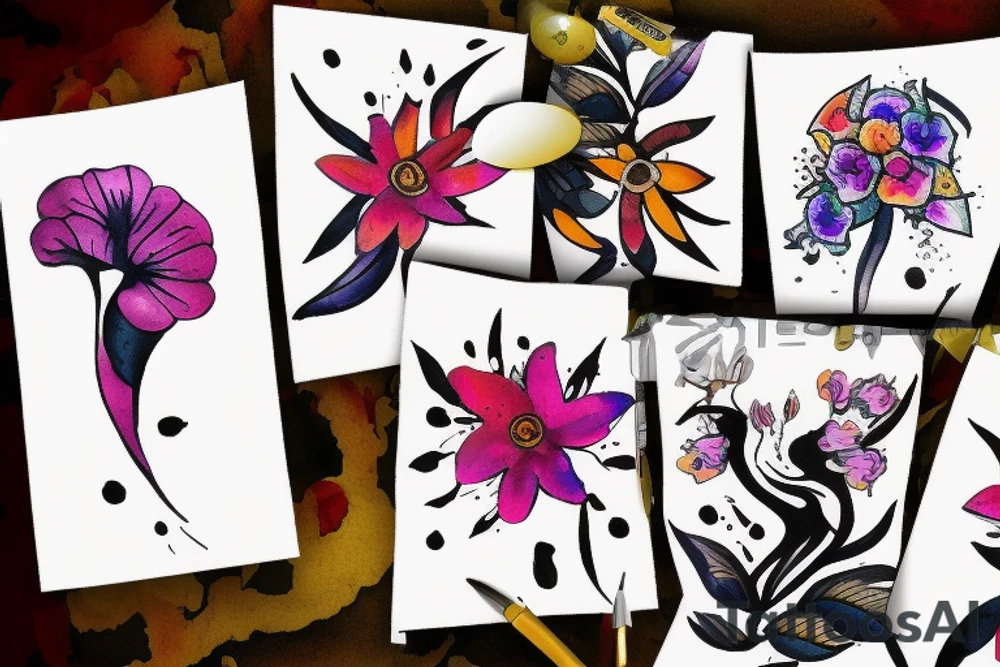 CARD SIZED

A flower finding itself through passion and disco tattoo idea