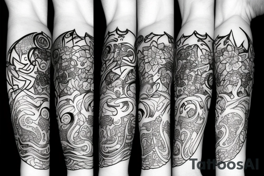 New moon night tattoo idea