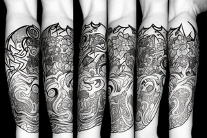 New moon night tattoo idea