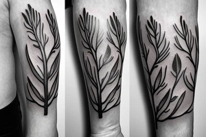 branch and leaves tattoo idea