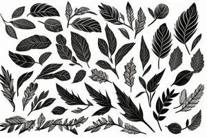 branch and leaves tattoo idea