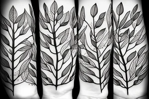 branch and leaves tattoo idea