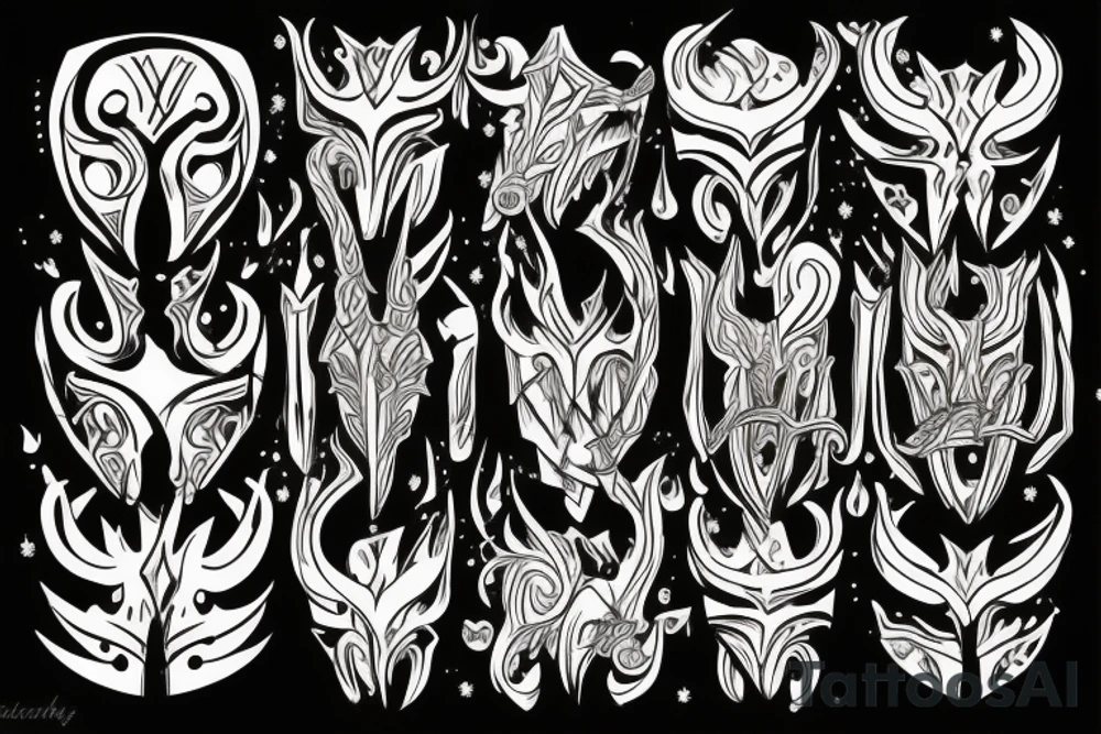 Guante de armadura candelabro tattoo idea