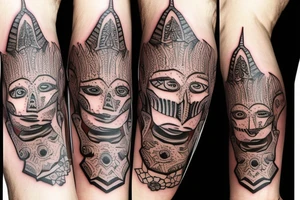 Guante de armadura candelabro tattoo idea
