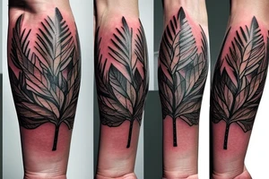 branch and leaves tattoo idea