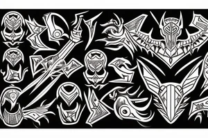 Guante de armadura cuervo tattoo idea