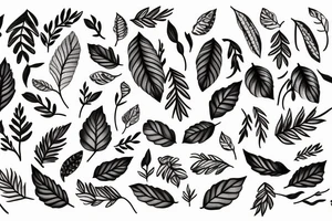 branch and leaves tattoo idea
