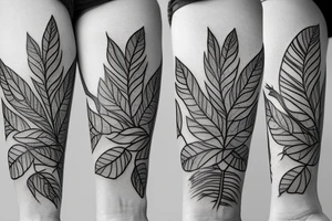 branch and leaves tattoo idea