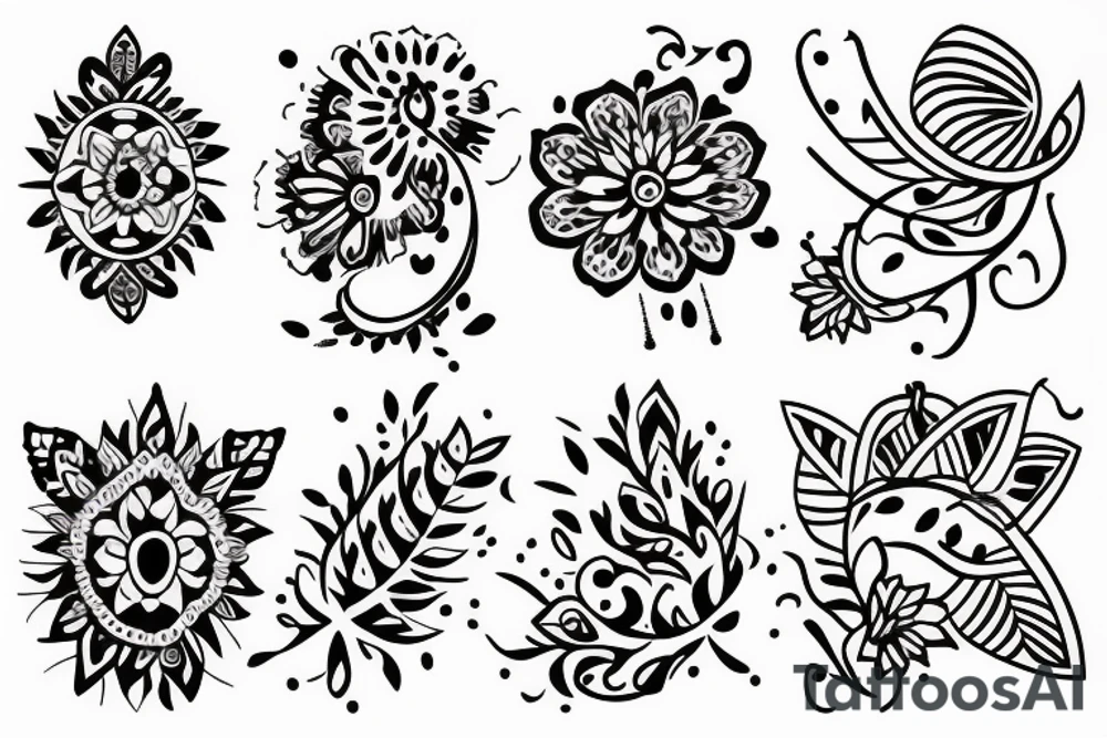 minimal tattoo for a group of 4 indian girls tattoo idea
