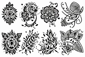 minimal tattoo for a group of 4 indian girls tattoo idea