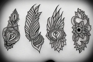 minimal tattoo for a group of 4 indian girls tattoo idea