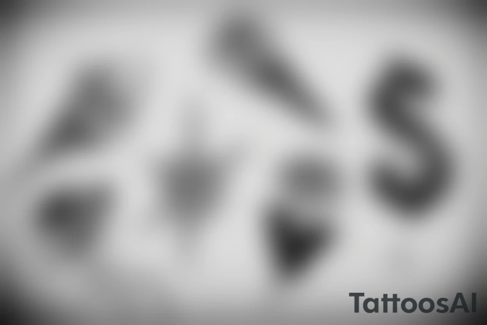 minimal tattoo for a group of 4
 girls tattoo idea